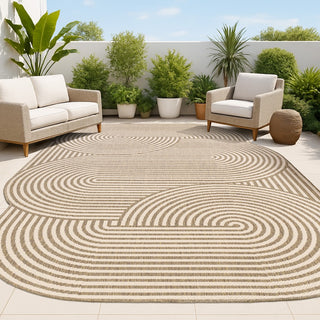 Margot Modern Geometric Arch Stripe Area Rug