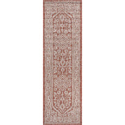 Sinjuri Medallion Textured Weave Indoor/outdoor Runner Rug