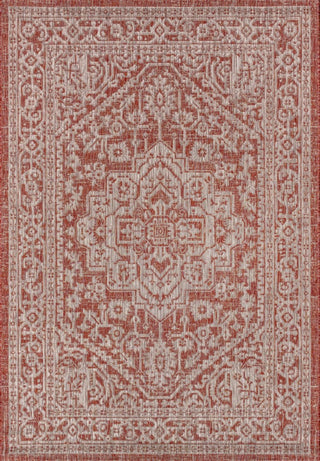 Sinjuri Medallion Textured Weave Indoor/outdoor Area Rug