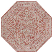 Sinjuri Medallion Textured Weave Indoor/outdoor Octagon Rug