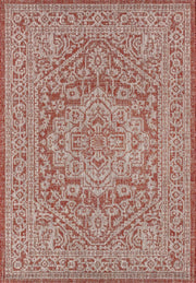 Sinjuri Medallion Textured Weave Indoor/outdoor Area Rug