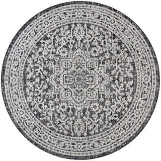 Sinjuri Medallion Textured Weave Indoor/outdoor Round Rug