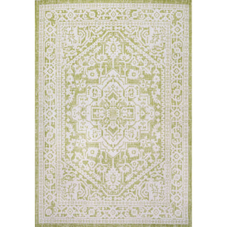 Sinjuri Medallion Textured Weave Indoor/outdoor Area Rug