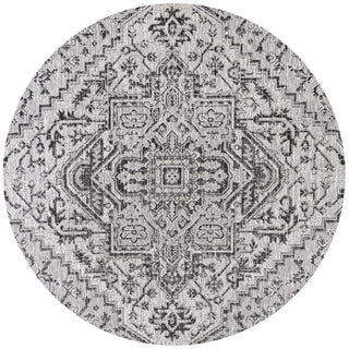 Estrella Bohemian Medallion Textured Weave Indoor/outdoor Round Rug
