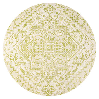 Estrella Bohemian Medallion Textured Weave Indoor/outdoor Round Rug
