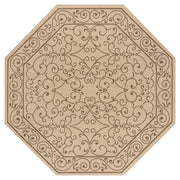 Charleston Vintage Filigree Textured Weave Indoor/outdoor Octagon Rug