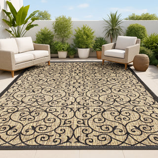 Madrid Vintage Filigree Textured Weave Indoor/outdoor Area Rug