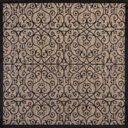 Madrid Vintage Filigree Textured Weave Indoor/outdoor Square Rug