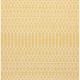 Ourika Moroccan Geometric Textured Weave Indoor/outdoor Square Rug
