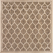 Trebol Moroccan Trellis Textured Weave Indoor/outdoor Square Rug