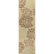 Zinnia Modern Floral Textured Weave Indoor/outdoor Runner Rug
