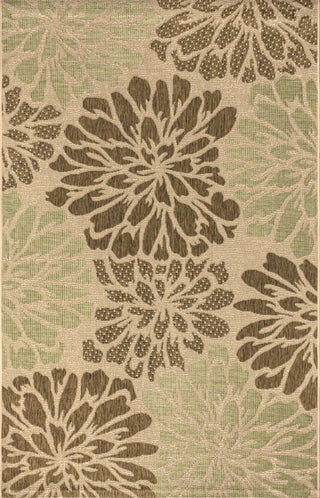 Zinnia Modern Floral Textured Weave Indoor/outdoor Area Rug