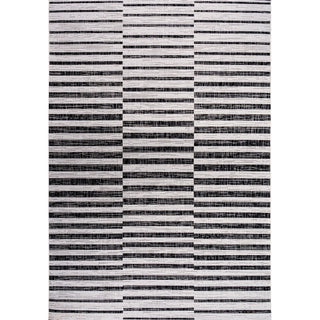Sukie Modern Offset Stripe Indoor/outdoor Area Rug