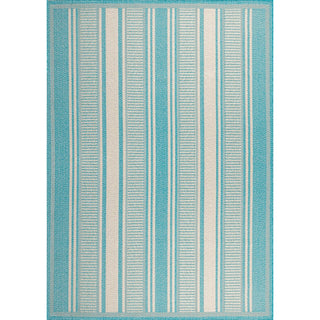 Haynes Modern Double Stripe Indoor/outdoor Area Rug