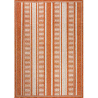 Haynes Modern Double Stripe Indoor/outdoor Area Rug