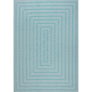 Chevron Modern Concentric Squares Indoor/outdoor Area Rug