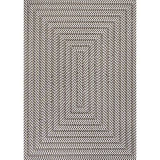 Chevron Modern Concentric Squares Indoor/outdoor Area Rug