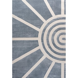Nordic MidCentury Scandinavian Abstract Sun Two-Tone High-Low Area Rug