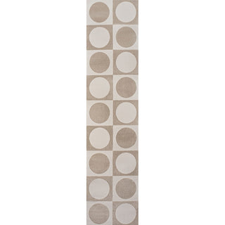 Geometric Modern Geometric Circles In Squares High-Low Area Rug