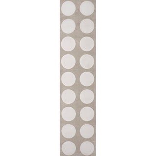 Adrian Modern Geometric Circle Dot High-Low Area Rug