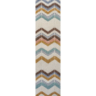 Elin Chevron High-low Area Rug