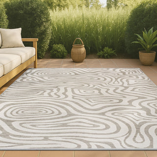 Eryx Modern Bohemian Abstract Organic Reversible Machine-Washable Indoor/Outdoor Area Rug