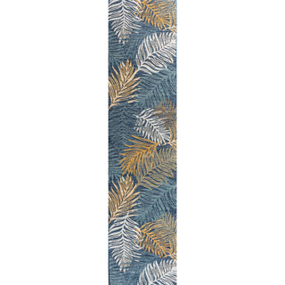 Calypso Coastal Casual Palm Frond Reversible Machine-Washable Indoor/Outdoor Area Rug