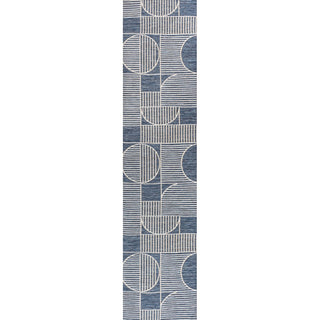 Arielle Mid-Century Modern Geometric Lines Reversible Machine-Washable Indoor/Outdoor Area Rug