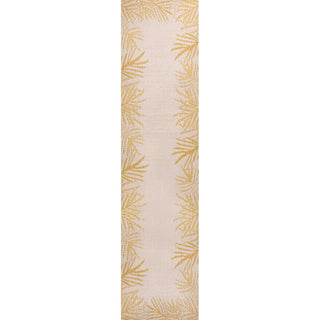 Isla Coastal Cottage Palm Frond Border Indoor/Outdoor Area Rug