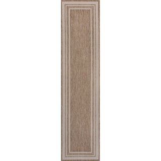 Lido Traditional Casual Pinstripe Border Area Rug