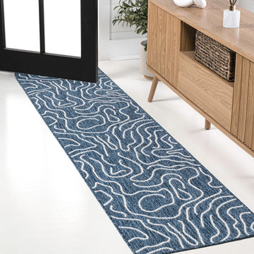 Nolan Modern Coastal Organic Shapes Indoor/Outdoor Area Rug