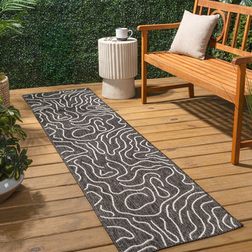 Nolan Modern Coastal Organic Shapes Indoor/Outdoor Area Rug