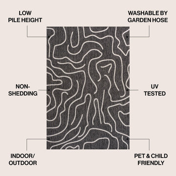 Nolan Modern Coastal Organic Shapes Indoor/Outdoor Area Rug