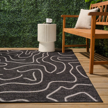 Nolan Modern Coastal Organic Shapes Indoor/Outdoor Area Rug