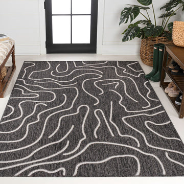 Nolan Modern Coastal Organic Shapes Indoor/Outdoor Area Rug