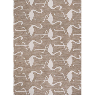 Liana Casual Coastal Flamingos Two-tone Indoor/Outdoor Area Rug