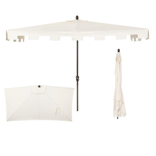 Sidney 9 ft. Classic MidCentury Rectangular Half Market Patio Umbrella