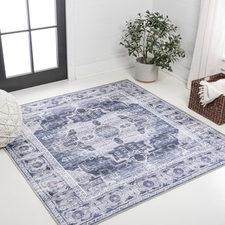 Alanya Ornate Medallion Washable Area Rug