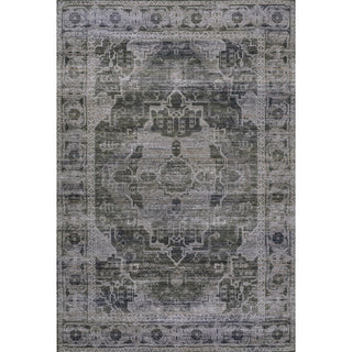 Alanya Ornate Medallion Washable Area Rug