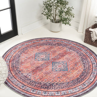 Dalyan Geometric Medallions Washable Area Rug