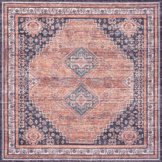 Dalyan Geometric Medallions Washable Area Rug
