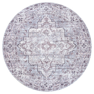Didim Boho Gray Medallion Washable Area Rug