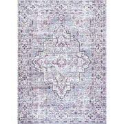 Didim Boho Gray Medallion Washable Area Rug