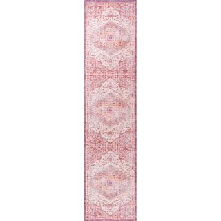 Alacati Ogee Medallion Washable Area Rug