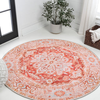 Asa Ornate Medallion Washable Area Rug