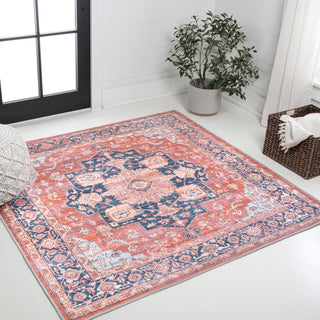 Maris Ornate Medallion Washable Area Rug
