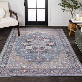 Maris Ornate Medallion Washable Area Rug