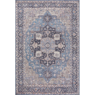 Maris Ornate Medallion Washable Area Rug