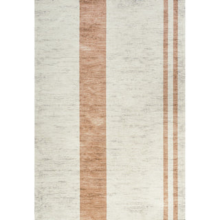 Raita Modern Distressed Stripe Machine-washable Area Rug