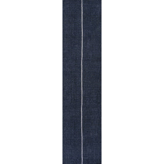 Linja Solid Centre Stripe Machine-washable Area Rug